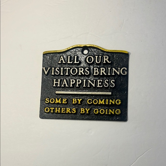 Vintage Black and Yellow Decorative Sign - Picture 5 of 15